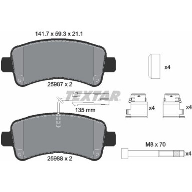 Bremsbelagsatz Citroen T. Jumper 2.0 Blue Hdi 15 | 2598701