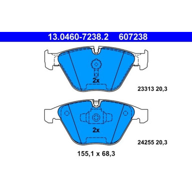 Bremsbelagsatz Bmw P. E90 320-325/E84 X1 07 | 13.0460-7238.2