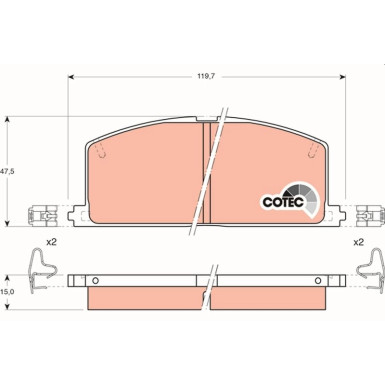 Bremsklötze VA | TOYOTA Camry,Carina,Corolla,Starlet 83 | GDB323