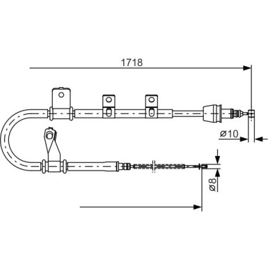 Handbremsseil re | HYUNDAI Matrix 01 | 1987482075