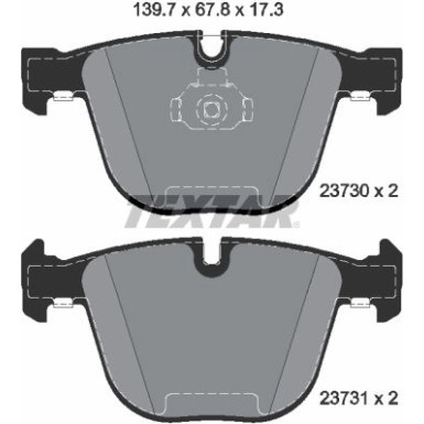 Bremsbelagsatz Bmw T. E60/61 03-/E70/71 08 | 2373001