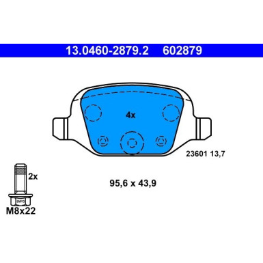 Bremsbelagsatz Fiat T. 500/Idea/Panda 04 | 13.0460-2879.2