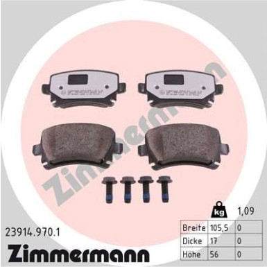 ZIMMERMANN Bremsbeläge | 23914.970.1