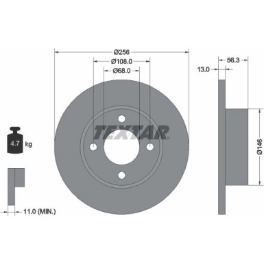 Bremsscheibe Vw P. A80/100 | 92057800