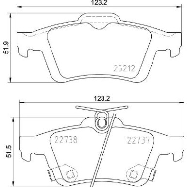 BREMBO Bremsklötze HA | FORD Focus 10 | P 24 216