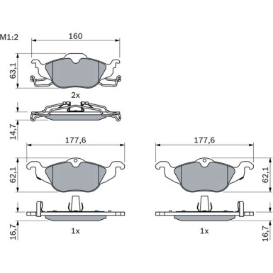 Bremsklötze | CHEVROLET,OPEL | 0 986 424 456