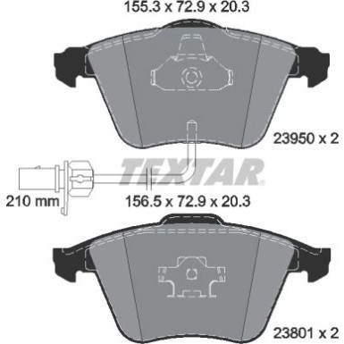 Bremsbelagsatz Vw S. A4/A6 04 | 2395001