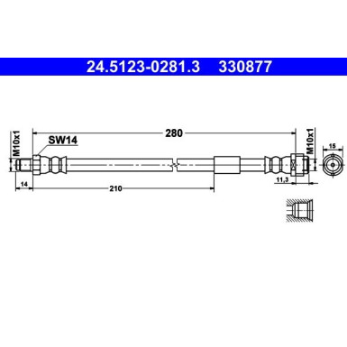 Bremsschlauch | 24.5123-0281.3