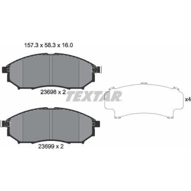 Bremsbelagsatz Nissan P. Navara/Pathfinder/Qashqai | 2369801