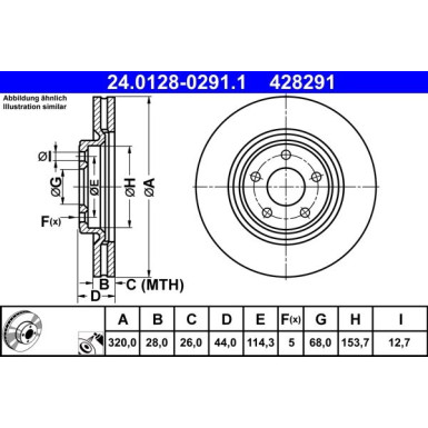 Bremsscheibe Nissan P. X-Trail 1.6 Dci 13 | 24.0128-0291.1