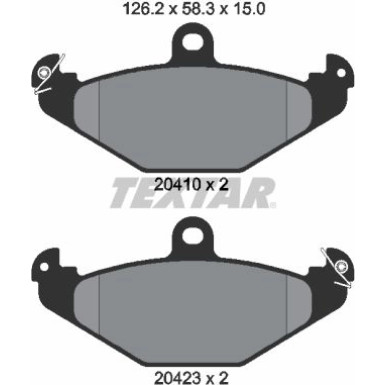 Bremsbelagsatz Renault T. Espace 96-/Laguna 93 | 2041001