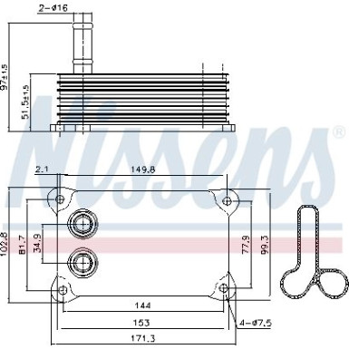 Ölkühler PKW | FORD TRANSIT 00- 2.4 D 75 HP | 90698