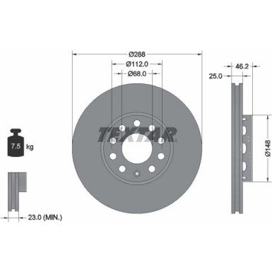 Bremsscheibe Vw Passat/A4/A6/A8 95-08 | 92057605