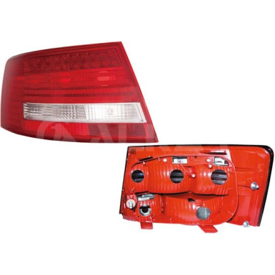 Heckleuchte A L O K-PLATTE ROT/WEISS LED | AUDI A6 LIM 5,04-9,08 | 1347,658,3