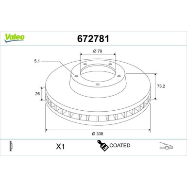 VALEO Bremsscheibe | 672781