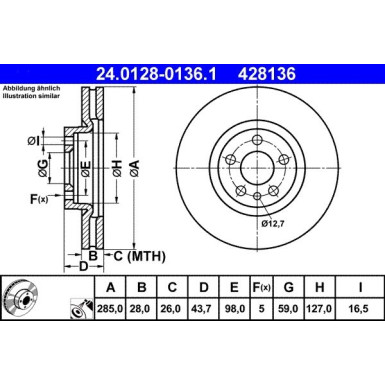 Bremsscheibe | 24.0128-0136.1