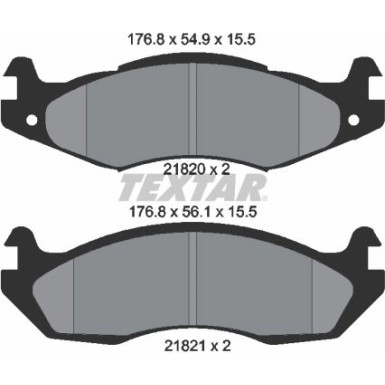 Bremsbelagsatz Jeep P. Cherokee 84- / Hummer 92 | 2182001