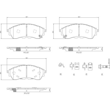 BREMBO Bremsklötze VA | FORD | P 24 225