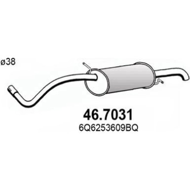 Endschalldämpfer | SEAT,SKODA,VW 99 | 46.7031