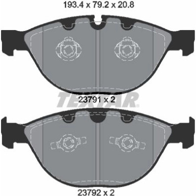 Bremsbelagsatz Bmw P. E60/E61/E65/E63 3,5-6,0 | 2379101