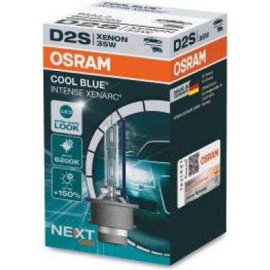 D2S 12V+24V 35W P32d-2 XENARC Cool Blue Intense NextGen. 6200K +150% 1 St. Osram | Cool Blue Intense, Faltschachtel | 66240CBN