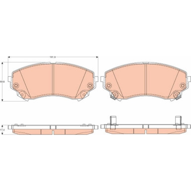 Bremsklötze VA | CADILLAC CTS 08 | GDB4456