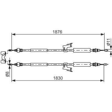 Handbremsseil | VOLVO V50,S40 | 1987477202