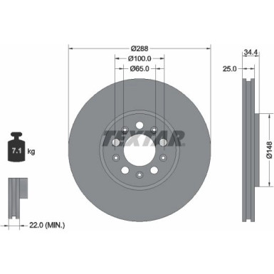 Bremsscheibe Vw P. A3/Golf4 | 92106603