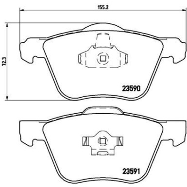 BREMBO Bremsklötze VA | VOLVO V70, XC90 99-15 | P 86 022