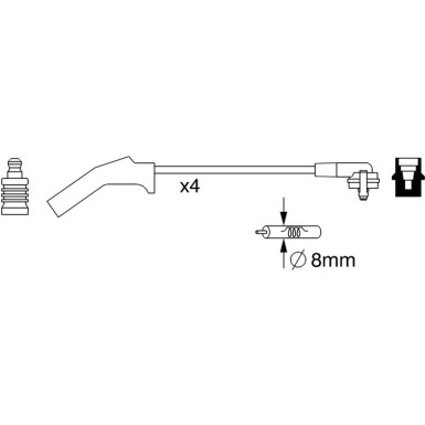 Zündleitungssatz | FORD Escort, Fiesta MAZDA 121 95-08 | 0 986 357 257