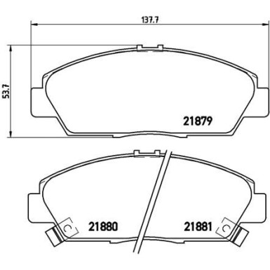 BREMBO Bremsklötze VA | HONDA Accord, Prelude 89-01 | P 28 021