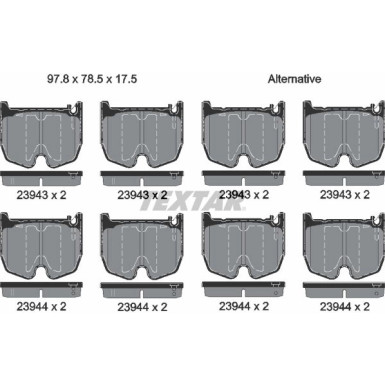 Bremsbelagsatz Db P. W220/R230 01 | 2394301