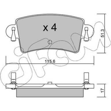 Bremsklötze HA | OPEL Movano,RENAULT Master 98 | 822-546-0