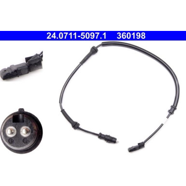 ATE ABS Sensor | 24.0711-5097.1