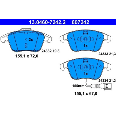 Bremsbelagsatz Vw P. Sharan/Tiguan 1.4-2.0 07 | 13.0460-7242.2