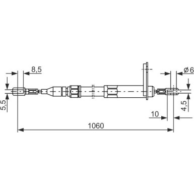 Handbremsseil | MERCEDES W201,W124 82 | 1987477047