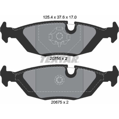 Bremsbelagsatz Bmw T. E30/E28 81-87 | 2067502