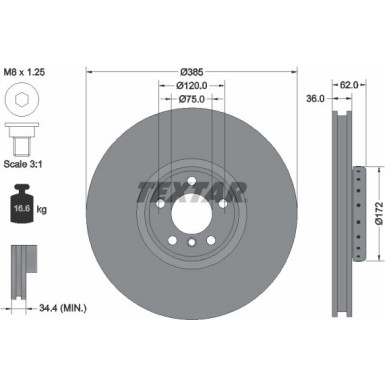 Bremsscheibe Bmw P. X5/X6 10- Le | 92266425