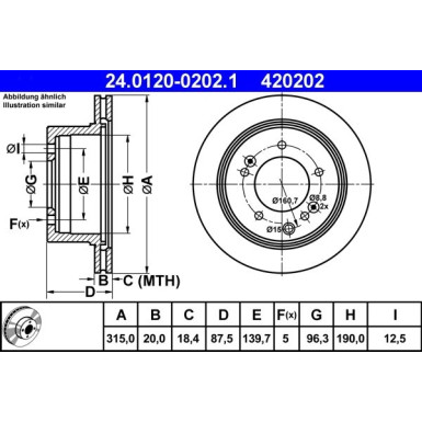 Bremsscheibe Kia T. Sorento 2.4-3.5 02 | 24.0120-0202.1