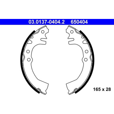 ATE Bremsbacken | 03.0137-0404.2