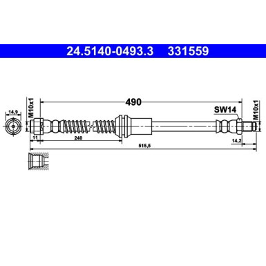 Bremsschlauch | 24.5140-0493.3