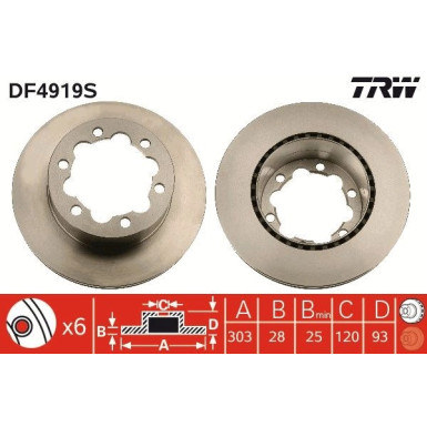 Bremsscheibe Db T. Sprinter 06 | DF4919S