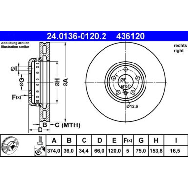 Bremsscheibe | 24.0136-0120.2