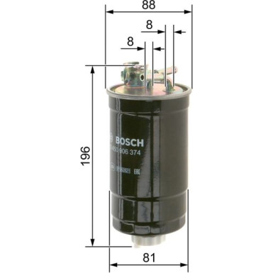 Kraftstofffilter | AUDI,SEAT,SKODA,VW | 0 450 906 374