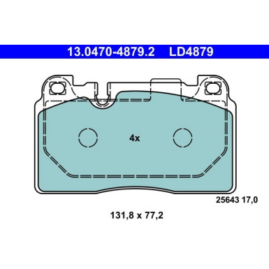 Bremsbelagsatz Audi P. A7/Q5 1.8-4.0 08- Keramik | 13.0470-4879.2