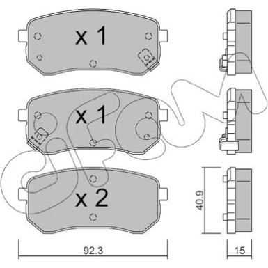 CIFAM Bremsbelagsatz, Scheibenbremse | 822-815-0