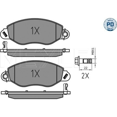 Bremsbelagsatz Ford P. Transit 00- (P.Nap¨D)Ohne Sensor | 025 234 3418/PD