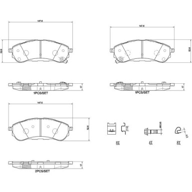 BREMBO Bremsklötze VA | FORD Ranger 19 | P 24 235