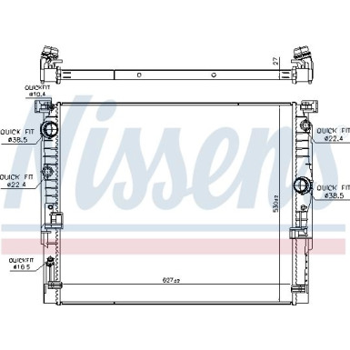 Wasserkühler PKW | BMW 740i 15 | 606236