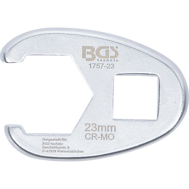 BGS Hahnenfußschlüssel | Antrieb Innenvierkant 12,5 mm (1/2"""") | SW 23 mm | 1757-23